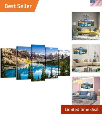 Elegant 5-Piece Rocky Mountain Artwork Set - High-Resolution Giclee Prints