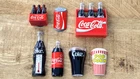 Vintage Coca Cola Company Nostalgic Art Mini Fridge Magnets Lot 90s Arjon Coke