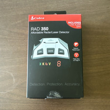 Cobra RAD 350 Radar/Laser Detector Audio/Visual Alerts Mute Signal Monitor