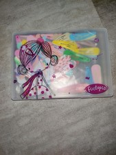 NEW Girls Snap Hair Clips Large Lot Colorful Barrettes w/ Storage Case
