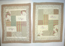 Quilted Standard Pillow Sham Set Patchwork 100 Cotton