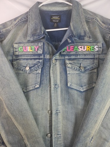 WESC GUILTY PLEASURES Unisex DENIM JACKET, Mens Medium, Women's Large. - Picture 5 of 9