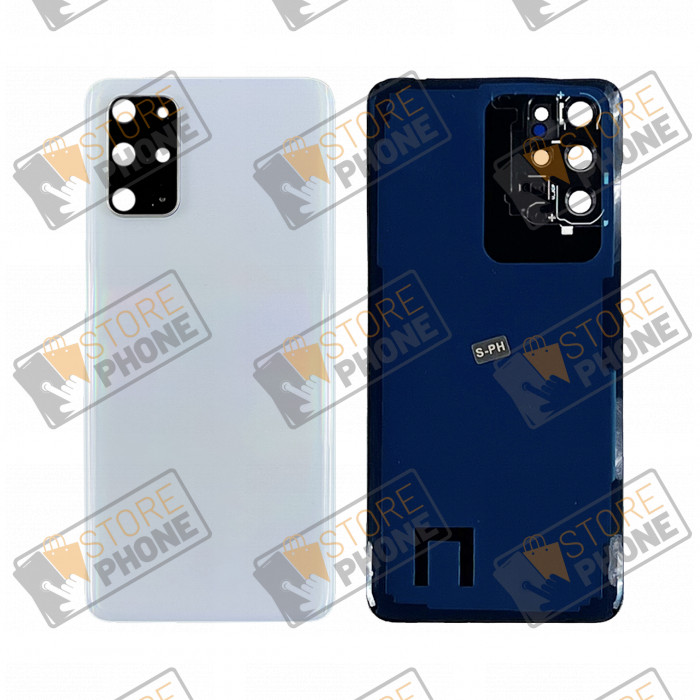 Cache Arrière Samsung Galaxy S20+ 5G en Verre Premium Blanc pour SM-G986