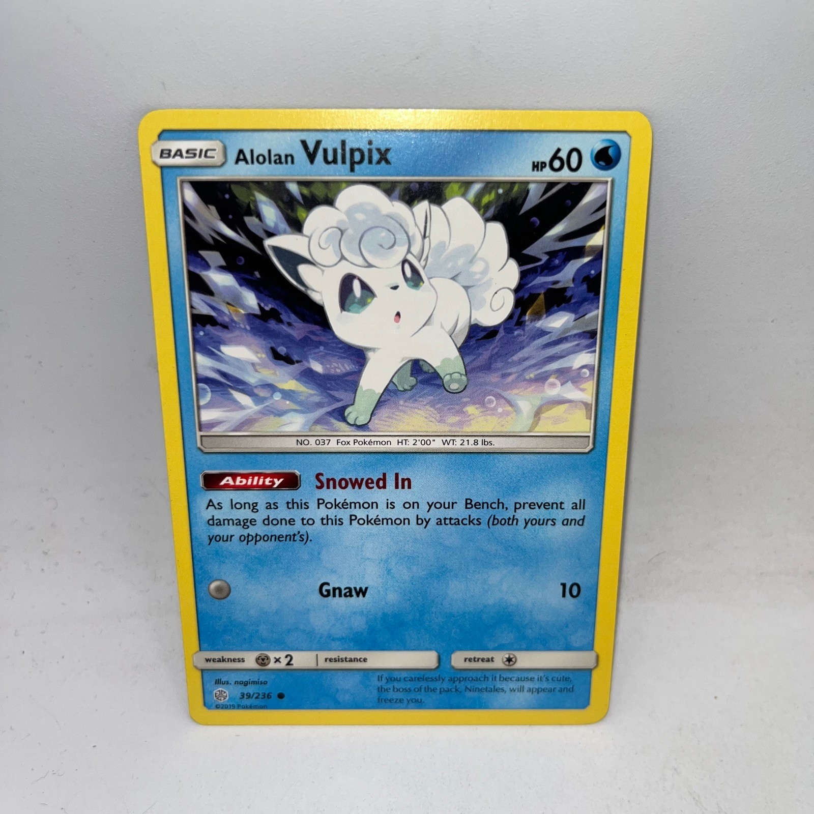Alolan Vulpix 39/236 Common Cosmic Eclipse Pokemon Lightly Played