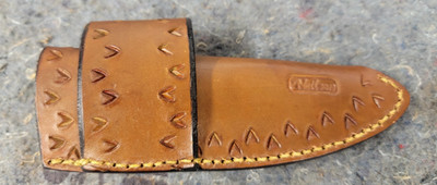 PRICE REDUCED J. NEILSON CUSTOM HORIZONTAL LEATHER SHEATH 6  MASTER SMITH - RARE