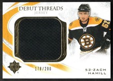 2010-11 UD Ultimate Collection Debut Threads Zach Hamill Rookie Jersey /200