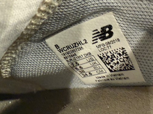 [Neu mit Mängeln] New Balance WCRUZHL2 Damen Sneaker Farbe grau Größe 7,5 - Bild 8 von 10