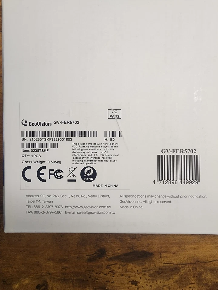 GeoVision Fisheye IP Camera GV-FER5702 5MP H.265, WDR Pro IP66 IK10, NEW in Box - Image 3 of 4
