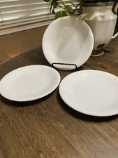 Homer Laughlin Fiesta Salad Plate Set of 3 White, Bistro Style, 7 1/4”