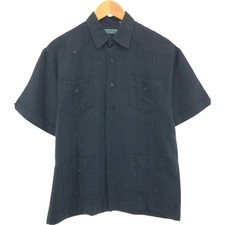 Used CUBAVERA short-sleeved Mexican shirt size M men's