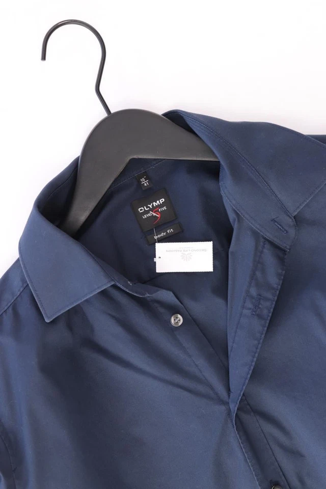 ✅ Olymp camicetta per uomo taglia Hemdgröße 41, L, 52 blu di cotone ✅ - Immagine 3 di 4