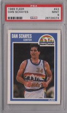 Dan Schayes 1989 Fleer PSA 9 Mint Graded Card Denver Nuggets #43