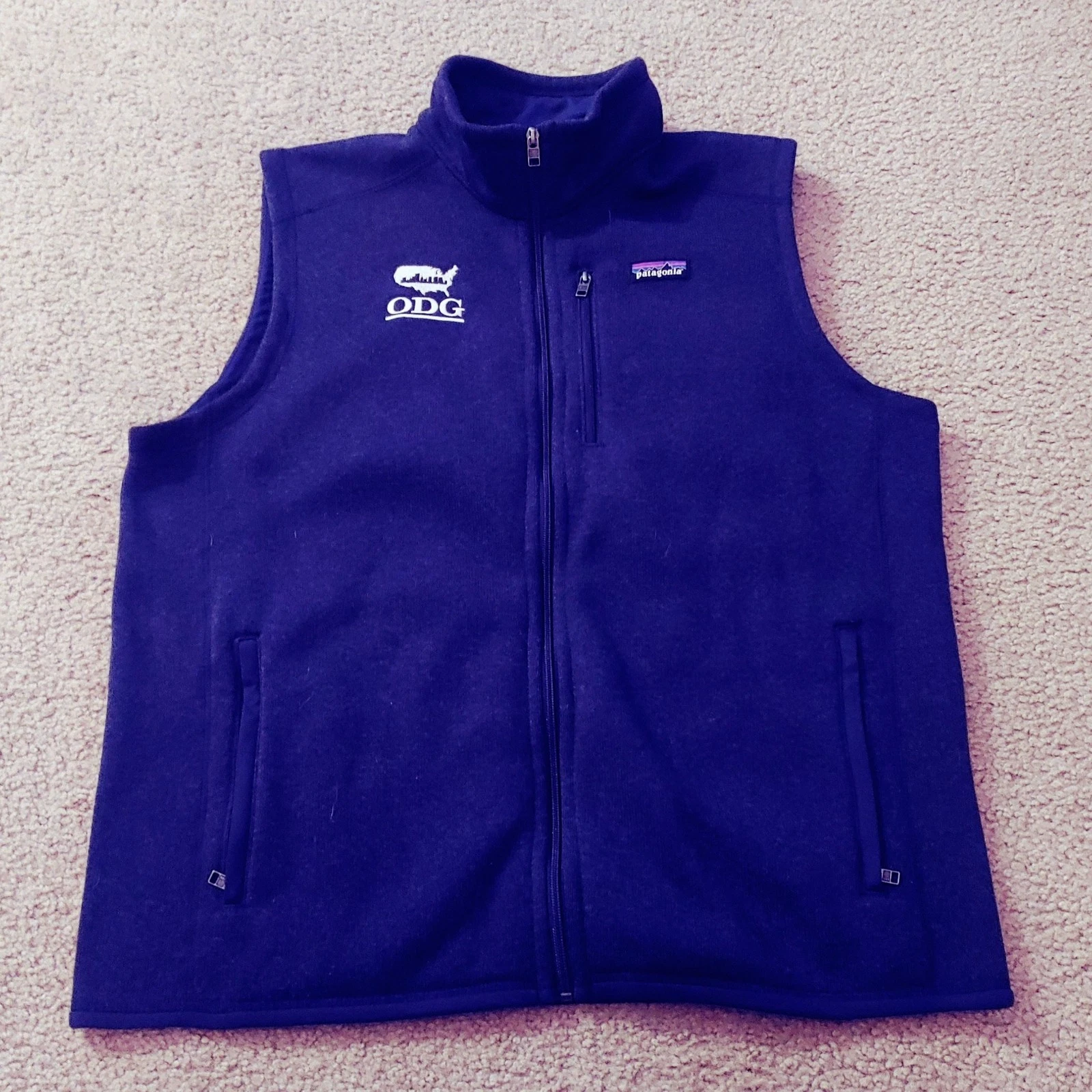 Patagonia Better Sweater Fleece Vest Mens XL Full Zip Hiking Outdoors Navy Blue
