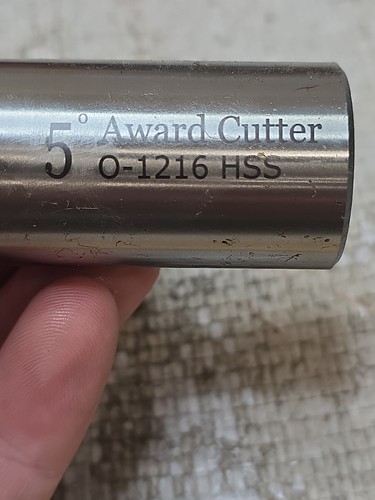 Tapered End Mill 5 Degree - 3/4" Tip x 4" LOC x 6-1/2" OAL HSS (Award #O-1216) - Picture 6 of 8