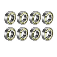 uxcell Deep Groove Ball Bearing Double Shield 10mm x 22mm x 6mm Carbon Steel ...