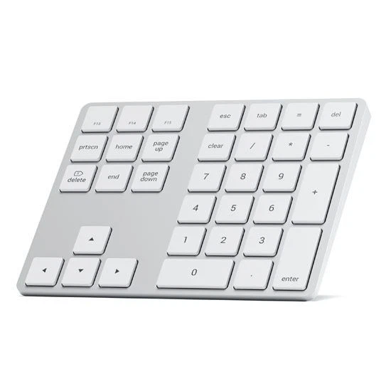Satechi SLIM Wireless Numeric Keypad Keyboard with macOs Shortcut Keys, Silver - Image 2 of 4
