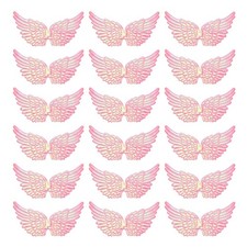 18Pcs Angel Wings for Crafts, Pink Angel Wings Wings 5.3 Inch