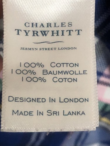 Charles Tyrwhitt Weekend Shirt Mens XL Long Sleeve Plaid Colorful Classic Fit - Picture 6 of 7