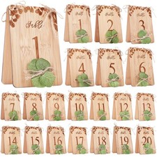 1-20 Wooden Table Numbers, 4x6, Eucalyptus, Rustic Wedding Centerpieces, Signs