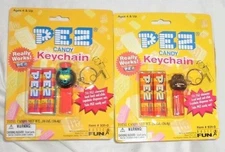 PEZ BASIC FUN CIRCUS KEYCHAINS LION & GORILLA FACTORY SEALED 