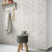 Vliestapete Blattmuster Tropisch Floral Struktur Beige Grau 10459-02 (2,19€/1Qm)