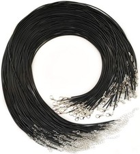 20pcs 22 Inches Black Waxed Necklace Cord with Clasp Bulk for Bracelet Necklace