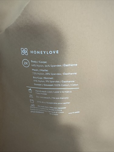 Neu ohne Etikett Honeylove Tank-Body Damen Gr. 2X formende Kompression eng beige - Bild 14 von 20
