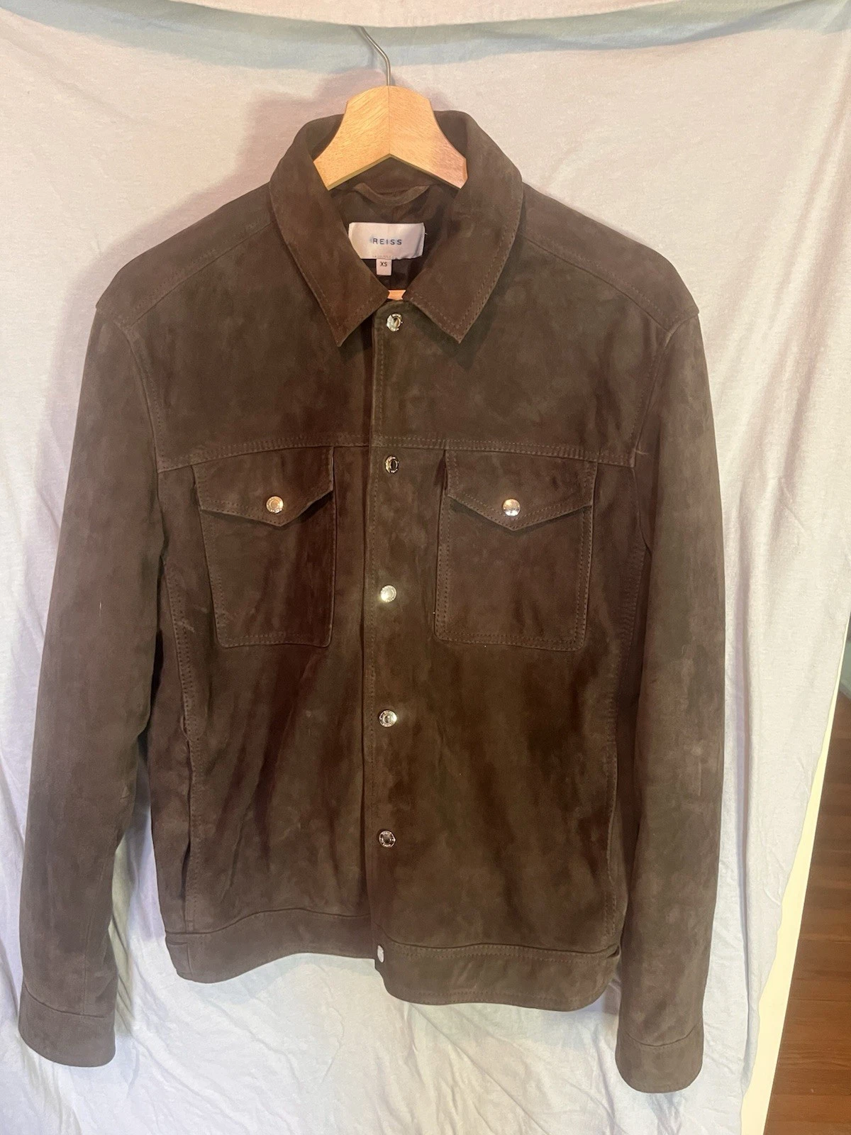 Reiss Jagger Goat Suede Jacket Men's size XS - read description image 1