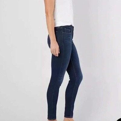Levis 721 High Rise Skinny Jeans Dark Indigo Blue Denim Womens 28