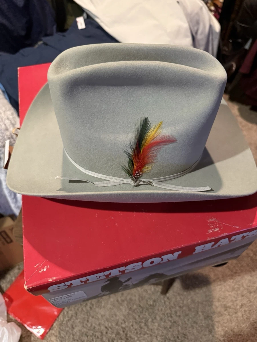 Chapeau De Cowboy Stetson Rancher 4X - Ventre Argenté - Taille 7 3/8 - Vintage - Occasion
