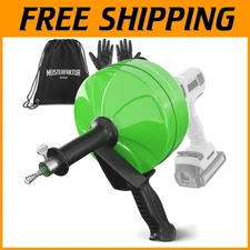 50FT Drain Snake with Drill Attachment