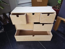 Genuine IKEA MOPPE 6 Drawer Chest of Mini Drawers. Birch Wooden. 42x28x21cm