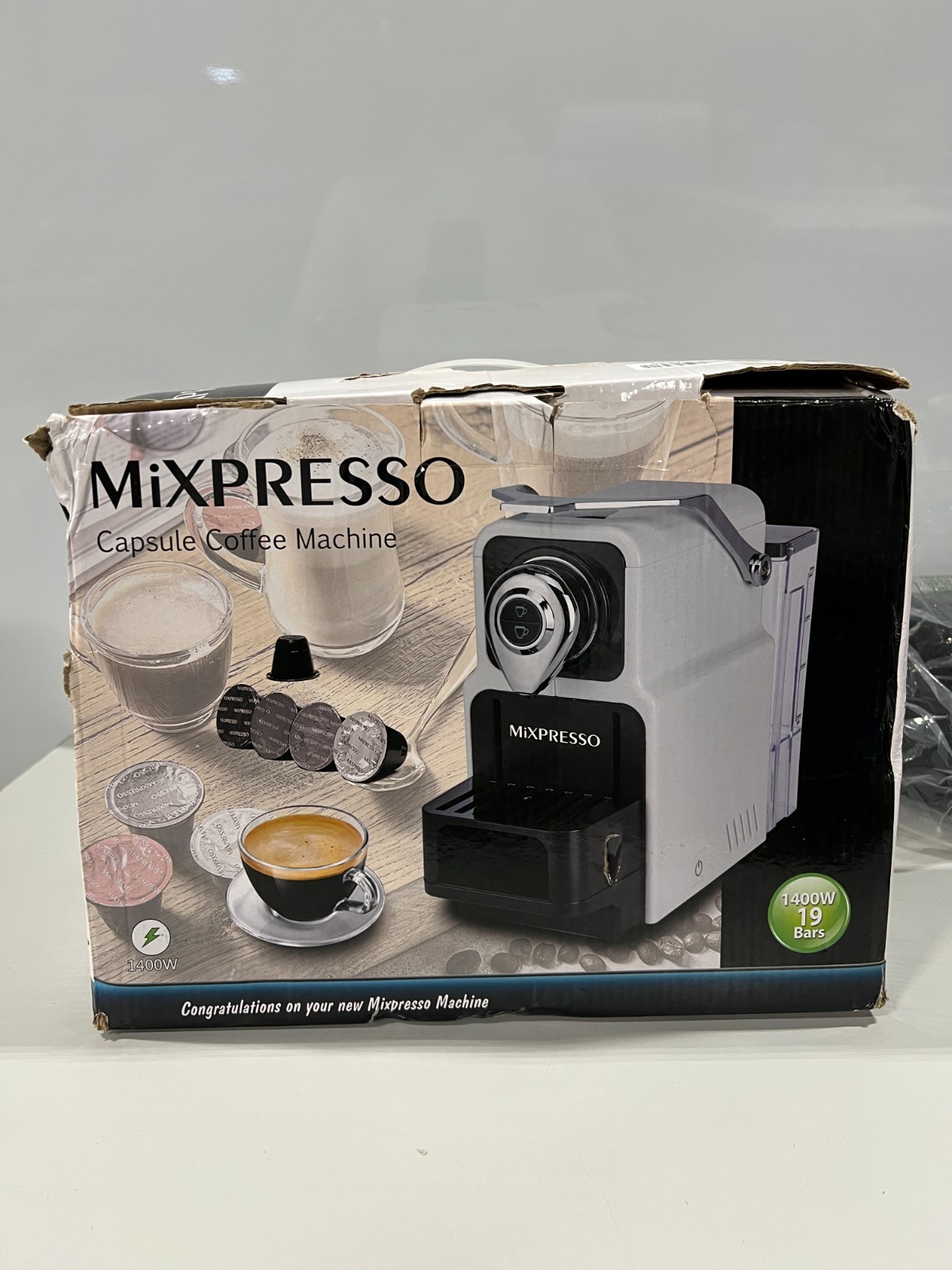 Mixpresso Espresso Machine for Nespresso Compatible Capsule, Single Serve Coffee