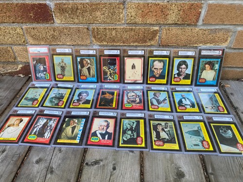 1977 Topps Star Wars LOTE DE 24 TARJETAS CLASIFICADAS - PSA KSA 9 O-Pee-Chee Han Solo Vader - Imagen 6 de 7