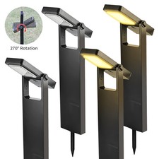 Luci Solari da Giardino per Esterno 4pz Angolo di Inclinazione Regolabile Luci Solari