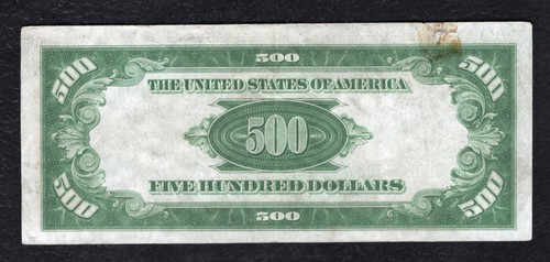 FR. 2201-B 1934 $500 FRN FEDERAL RESERVE NOTE NEW YORK, NY ABOUT UNCIRCULATED - Picture 2 of 2