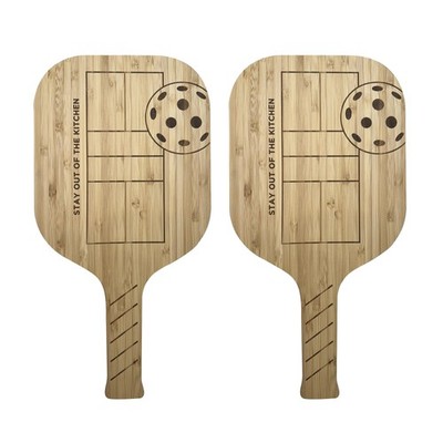 Fox Run Pickleball Paddle Charcuterie Boards, Set 14.5  x 7.5  x 0.5 , Bamboo 