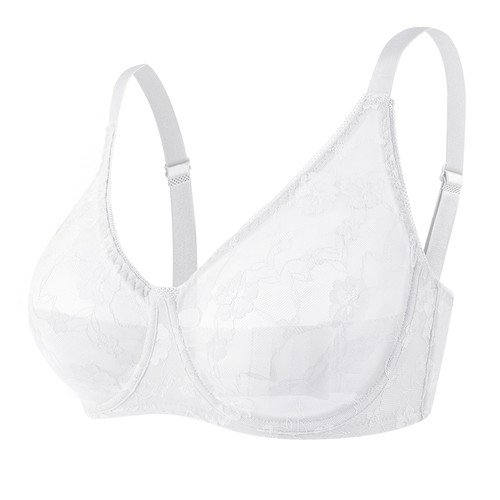 Sujetador See Through Mujer Sujetadores Sissy Lencería Sexy Encaje Sujetador Ropa Interior para Dama - Imagen 16 de 17