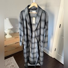 NEW Goodfellow Co Gray Plaid Robe Size S/M