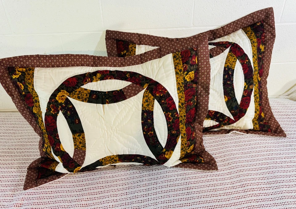 JC PENNEY HOME QUILTED PILLOW SHAM STANDARD PATCHWORK Multicolor COTTAGE - Image 3 of 4