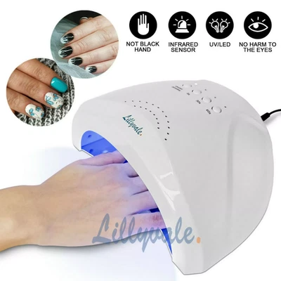 48W UV Nail Lamp Dryer | Professional Gel Curing Light | UK Plug | White | SALE - Image 1 of 4