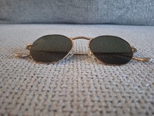 MATSUDA Oval Sunglasses Model M3057 Brushed Gold Tort Green G15 Lenses 49-21