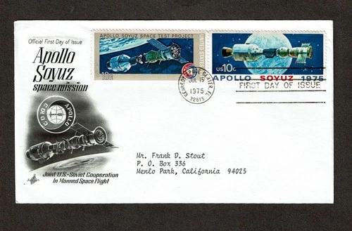 1975 FDC APOLLO-SOYUZ Space Mission USA & USSR  WORLDWIDE PC/LETTER