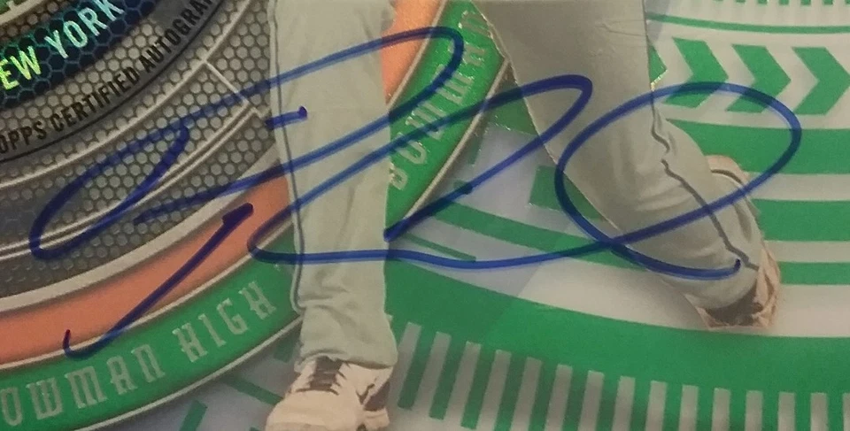 2017 Bowman High Tek P. J. CONLON Auto/Autograph Green Rainbow Diffractor /99 - Image 2 of 4