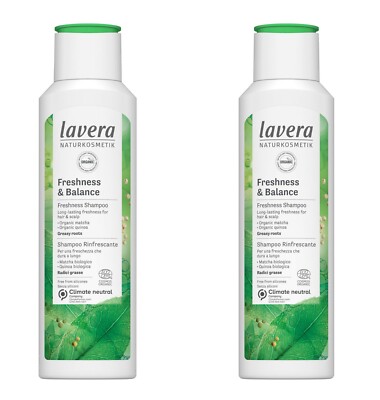 2 x Lavera Hair Freshness & Balance Shampoo  