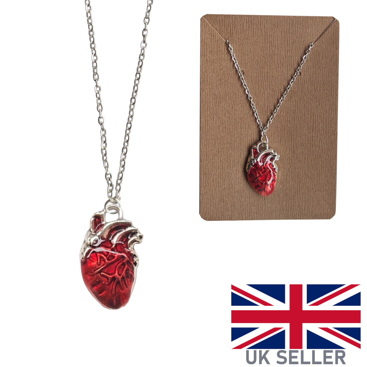 Pumping Heart Necklace Organ Jewellery Gothic Pagan Gift Xmas