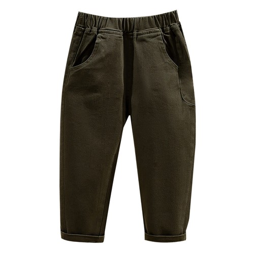 Boys Toddler Active Cargo Jogger Pants Classic Cotton Elastic Waist Trousers - Picture 14 of 21