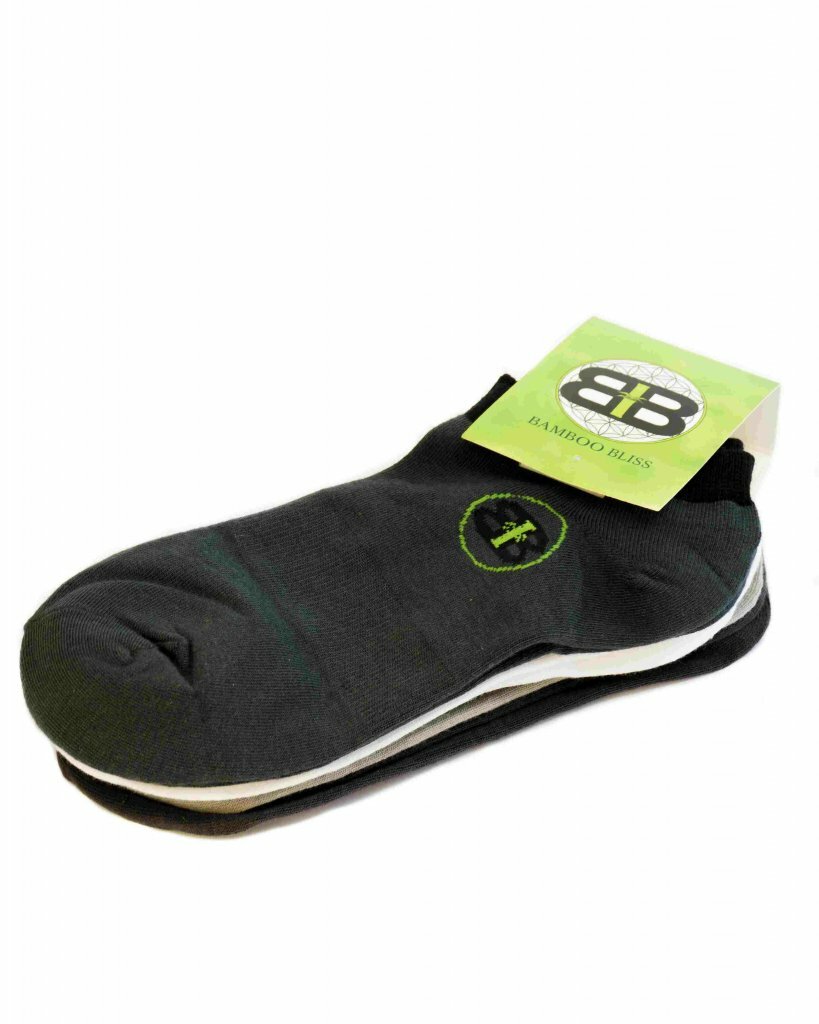 5 PAIRS MEN'S NO SHOW BAMBOO SOCKS NONSLIP HEEL GRIP LOW CUT INVISIBLE