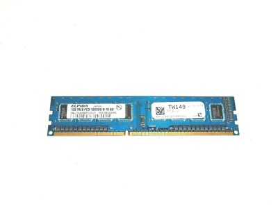 Elpida 1GB 1Rx8 PC3-10600U-9-10-A0 RAM DIMM (EBJ10UE8BDF0-DJ-F)