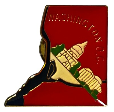 Wholesale Lot of 12 Washington D.C. Enamel State Map Hat Cap Lapel Pin (ACE-609)